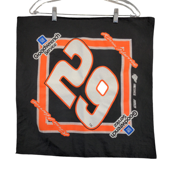 Winner's Circle NASCAR Kevin Harvick Bandana Handkerchief Black #29 20.5x21 - Picture 1 of 5